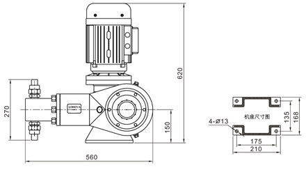 J-ZR柱塞式計量泵安裝尺寸圖